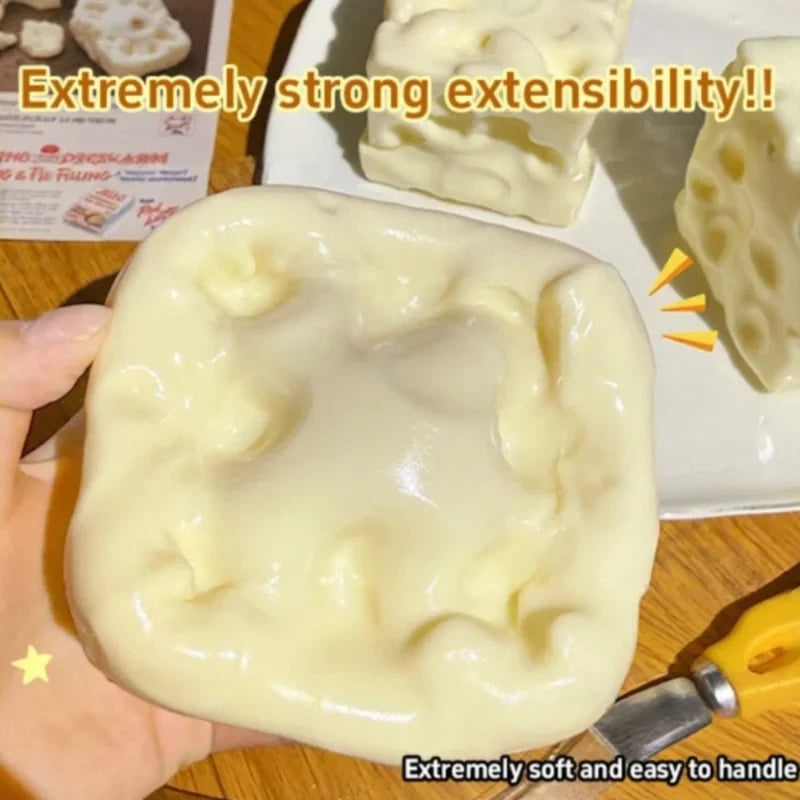 Moldable Cheese Cube Desk Fidget