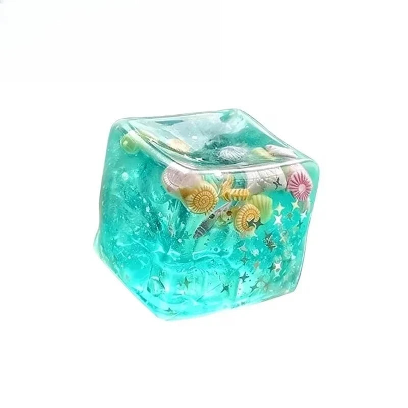 Ocean Shell Transparent Squeeze Cube